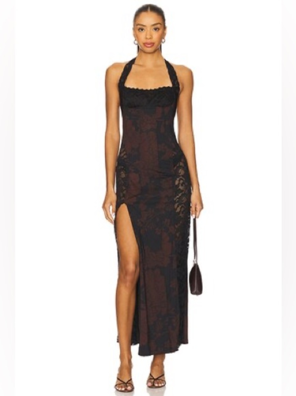 Free People Intimately FP Love You Most Printed Maxi Dress Black Combo Revolve